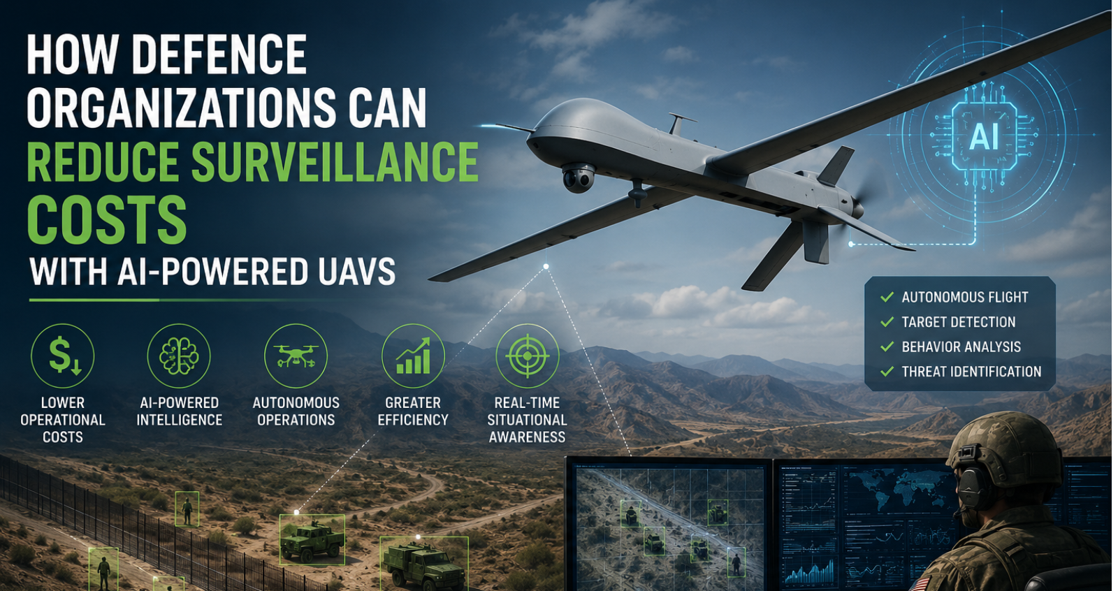 How Defence Organizations Can Reduce Surveillance Costs with AI-Powered UAVs
