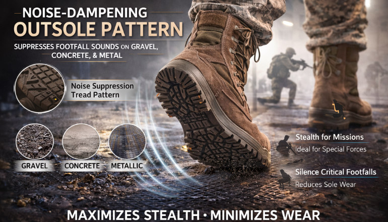 Noise-Dampening Outsole Pattern