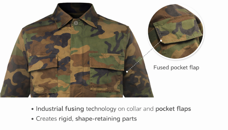 Fused Collar and Pocket Panelling